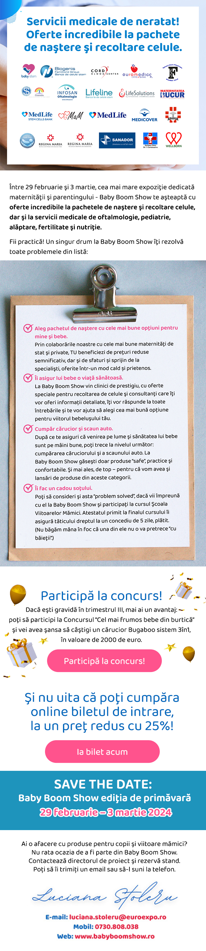 Participă la concursul Cel mai frumos bebe din burtică!