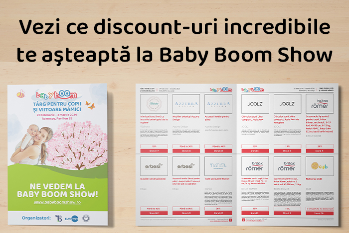 Vezi ce discount-uri te aşteaptă la Baby Boom Show!