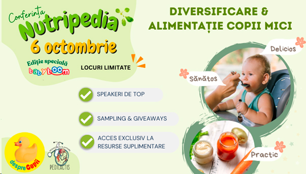 DespreCopii Media Group vine la Baby Boom Show cu o ediţie specială a Conferinţei Nutripedia!