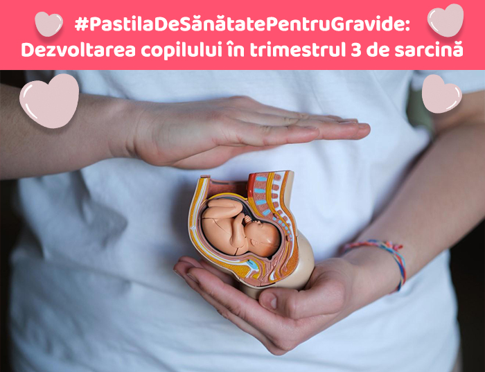 #PastilaDeSănătatePentruGravide. Dezvoltarea copilului în trimestrul 3 de sarcină