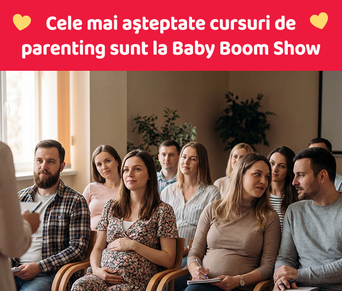Cursuri gratuite pentru părinți la Baby Boom Show
