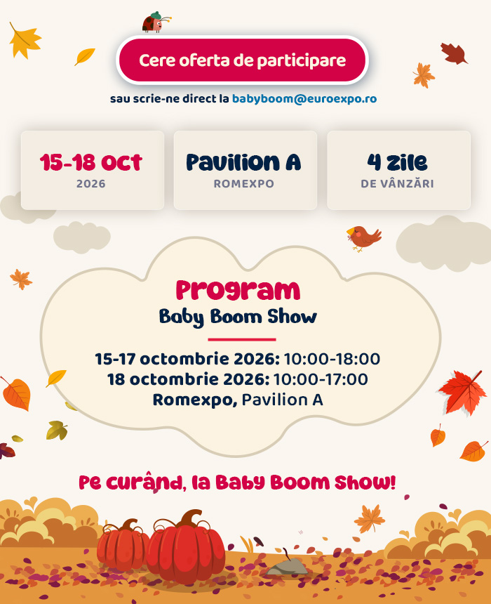 Cere oferta de participare · Baby Boom Show · 15-18 octombrie 2026