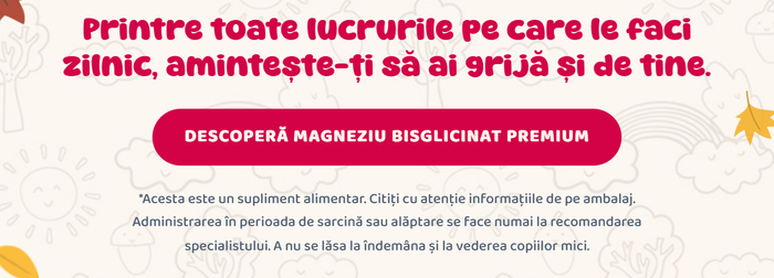 Amintește-ți să ai grijă și de tine · Descoperă Magneziu Bisglicinat Premium