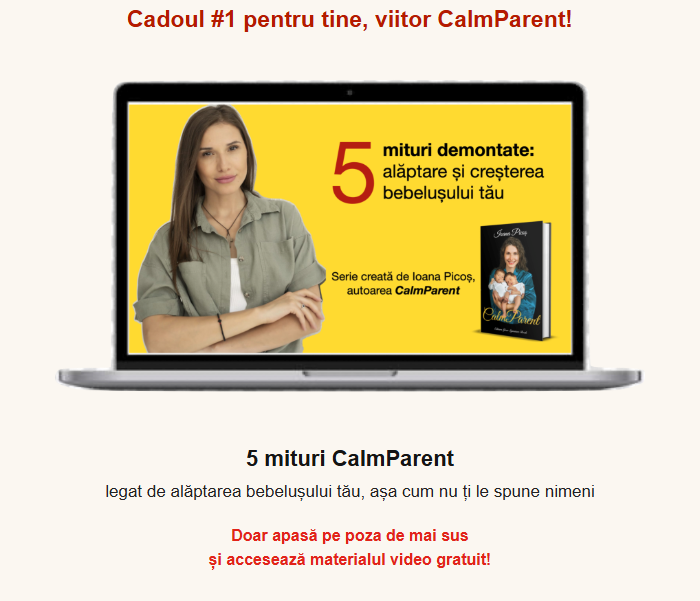 Cadoul #1 pentru tine, viitor CalmParent! 5 mituri CalmParent legat de alăptarea bebelușului tău · Doar apasă pe poza de mai sus și accesează materialul video gratuit