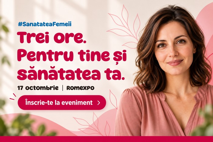 Trei ore. Pentru tine și sănătatea ta. 17 octombrie, Romexpo · Înscrie-te la eveniment