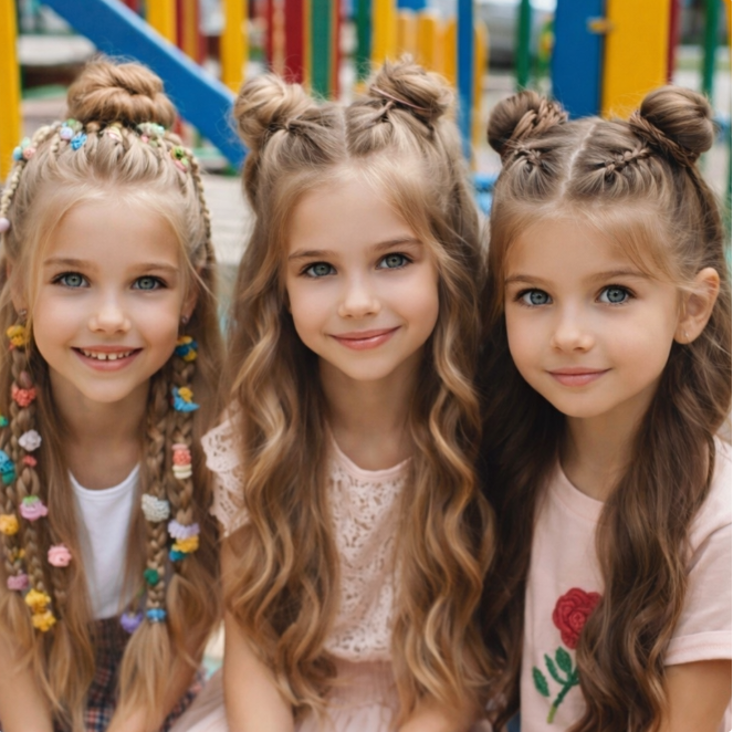 Împletituri vesele pentru fetițe